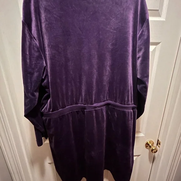 Calvin Klein Deep Purple Velvet Dress or Top - Picture 2 of 6